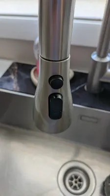 Robinet de cuisine AILRINNI avec douchette extractible (inox, 3 jets), photo 3 prise par Marwane