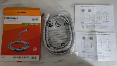 GRIFEMA Flexible de douche 2 m (acier inoxydable, anti-torsion), photo 4 prise par Marwane