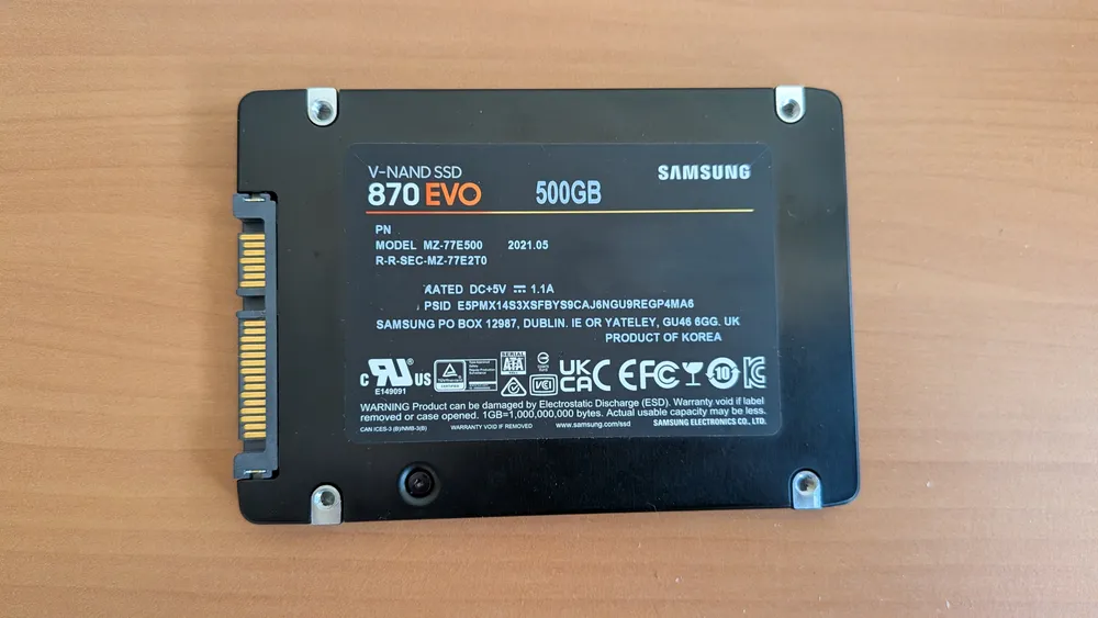 Samsung SSD 870 EVO 500 Go (interne 2.5 pouces), photo 2 prise par Marwane