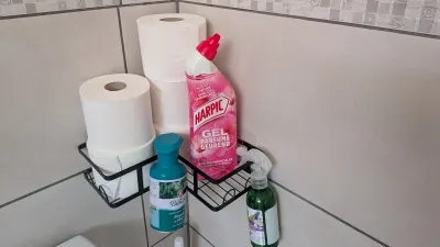 Étagère de douche d'angle sans perçage ZVZM (3 pièces), photo 2 prise par Marwane