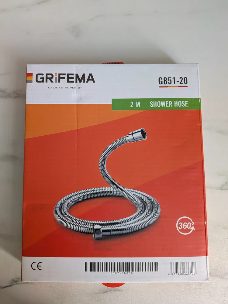 GRIFEMA Flexible de douche 2 m (acier inoxydable, anti-torsion), photo 1 prise par Marwane