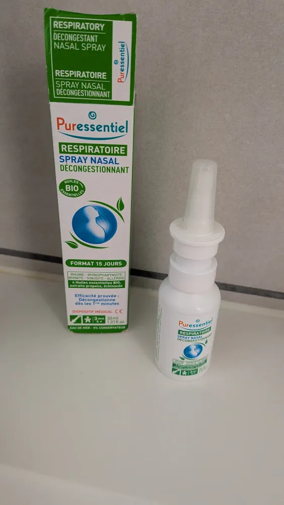 Spray nasal décongestionnant bio Puressentiel, photo 1 prise par Marwane
