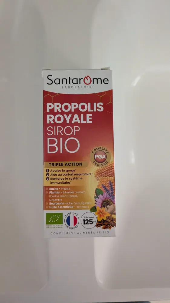 Sirop propolis bio Santarome (recharge, gorge et aphtes), photo 1 prise par Marwane