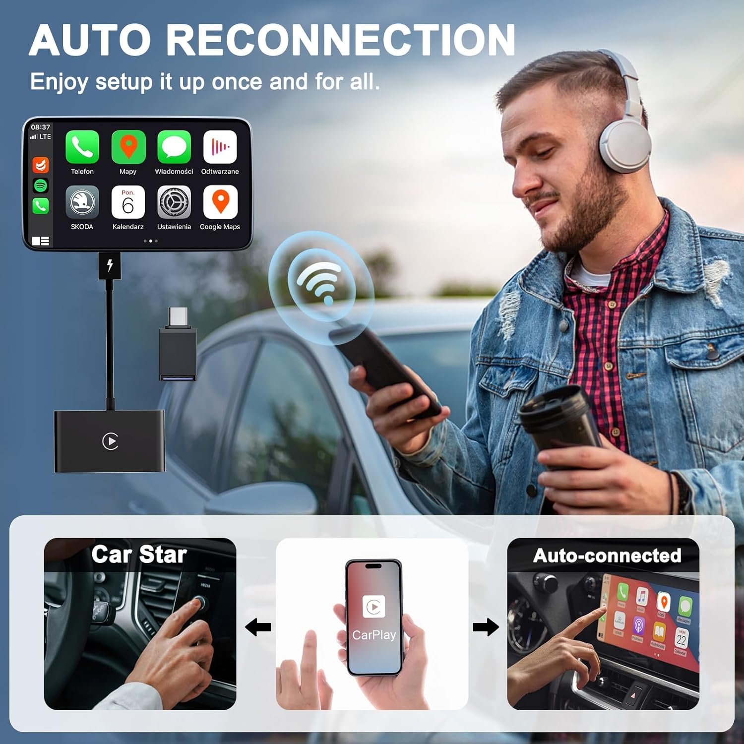 CARPLAY Adaptateur sans fil