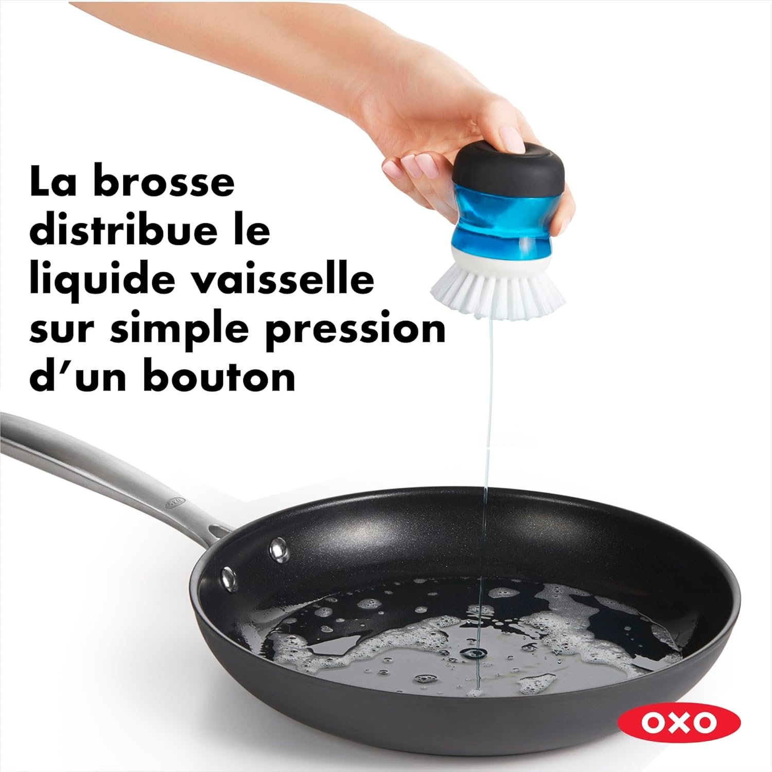 13 accessoires de cuisine astucieux : OCO GOOD - Brosse à vaisselle distributeur de savon