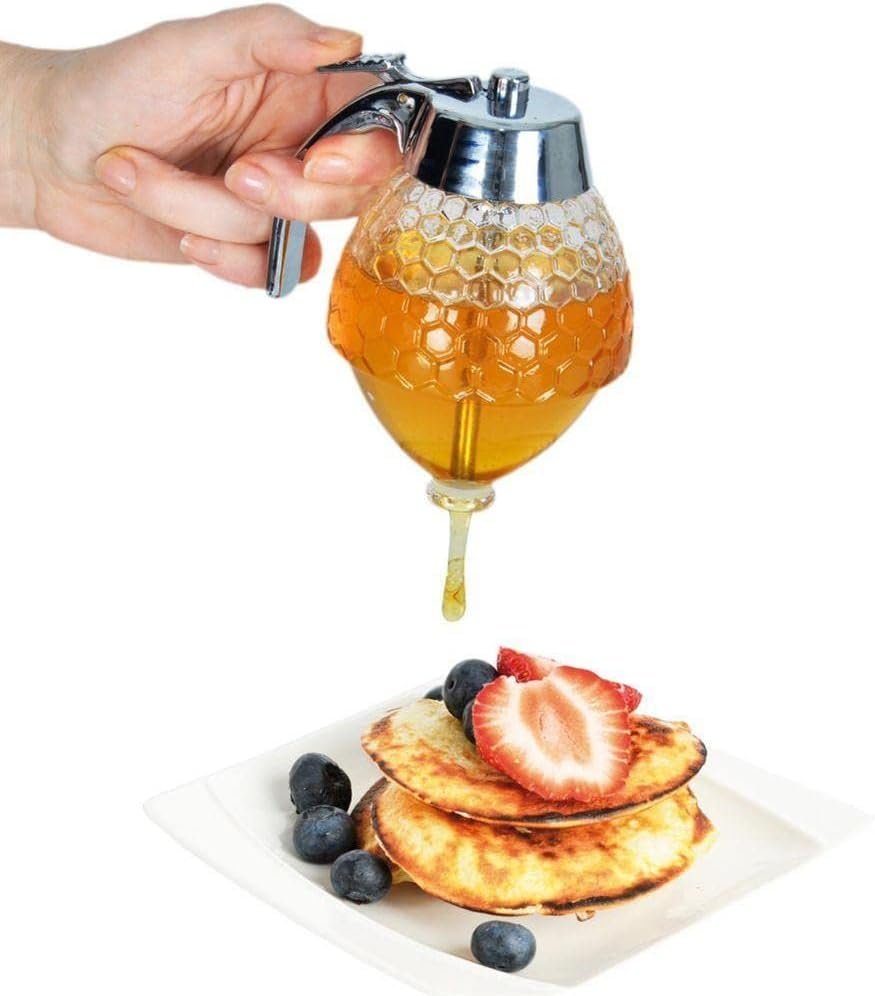 13 accessoires de cuisine astucieux : ORION - Distributeur en verre pour miel