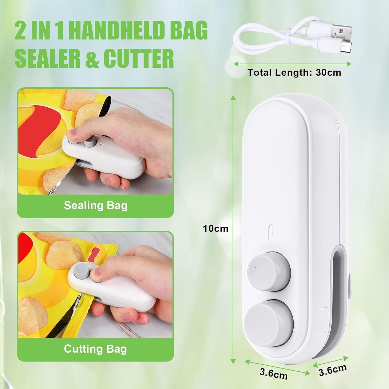 13 accessoires de cuisine astucieux : VICLOON - Mini scelleur de sac plastique