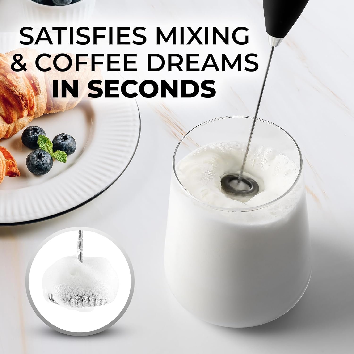 13 accessoires de cuisine astucieux : ZULAY - Mousseur à lait électrique